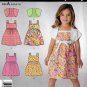 Girl's Sundress, Sleeveless Dress, Bolero Sewing Pattern Size 3-4-5-6-7-8 UNCUT Simplicity 2432