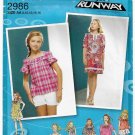 Girl's Dresses and Tops Sewing Pattern Size 8-10-12-14-16 UNCUT Simplicity 2986