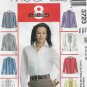 Women's Button Front Long Sleeve Shirt Sewing Pattern Size 8-10-12-14 UNCUT McCall's 3723