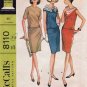 McCall's 8110 Vintage 1960's Women's Two Piece Dress and Scarf Sewing Pattern, Misses Size 16 UNCUT