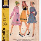 Girl's Dress with Bolero Sewing Pattern, Young Junior Size 7/8 Bust 29 Vintage 1970's McCall's 2613