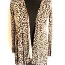 Ladies Cardigan Top Size 10 Leopard Design