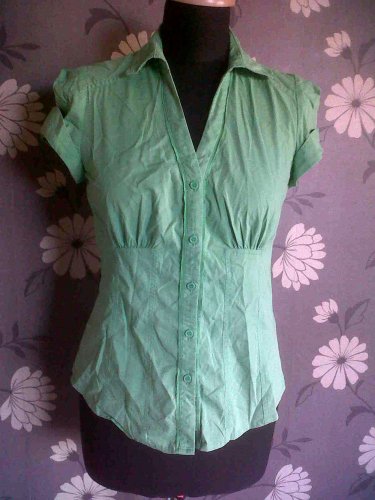 LADIES SHIRT BLOUSE SIZE 10 NEW LOOK GREEN