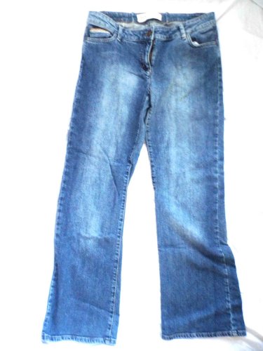 Ladies Jeans Bootcut Size 14 Blue Denim Leg  31