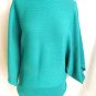 Ladies Jumper Sweater Top Size 16 Green Bat Wing