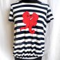 Ladies Top T shirt Summer Top Size 14 Striped