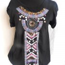 Ladies Top T shirt Summer Top Size 12 Black
