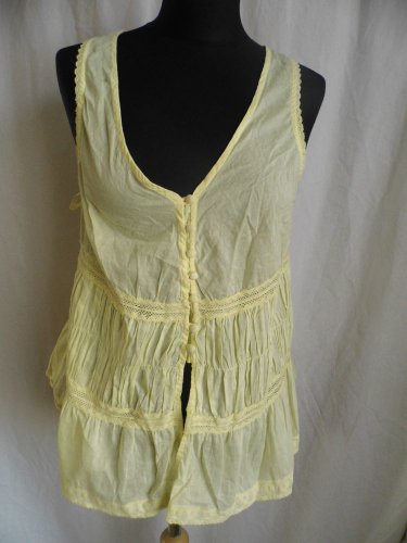 Ladies Top T shirt Summer Top Size 12 Lemon Yellow