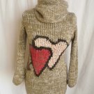 Ladies Jumper Top Size 10 Brown Knitted
