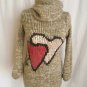 Ladies Jumper Top Size 10 Brown Knitted