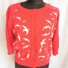 Ladies Cardigan Top Size 14 Red