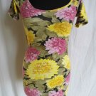LADIES SUMMER TOP T SHIRT SIZE 10 FLORAL
