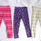 Girls Leggings Age 5-6 Years 3 X PAIRS