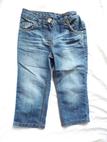 GIRLS JEANS STRAIGHT LEG AGE 8 YEARS BLUE DENIM