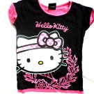 GIRLS T SHIRT TOP AGE 4-5 YEARS HELLO KITTY BLACK