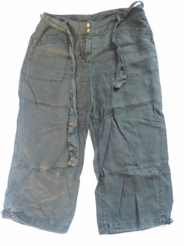 LADIES CROPPED TROUSERS SUMMER TROUSERS SIZE 14 BLACK NEXT