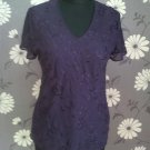 LADIES TOP PARTY TOP BLOUSE SIZE 10 M&S PURPLE