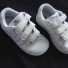 Boys Adidas Trainers Size 7K White Velcro Fastener