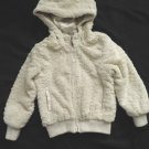 Girls Coat Jacket Fluffy Age 5-6 Years Cream