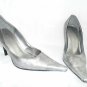 LADIES HIGH HEEL SHOES SIZE 6 SILVER/GREY