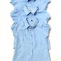 GIRLS SCHOOL SHIRTS BLOUSE AGE 4 YEARS BLUE X 3 BHS