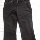 Ladies Jeans Size 14 Cropped Black Denim