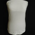 Ladies Top T Shirt Boob Tube White Size Large