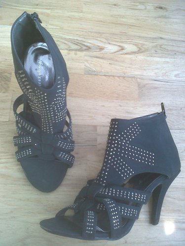 LADIES HIGH HEEL SHOES SIZE 3 GREY
