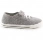 Infant Kids Girls Boys Casual Plimsolls Velcro Grey Pumps Shoes Size 9