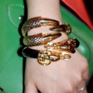 Fashion Icon Favorite Snake Skin Claws Bracelet Gold