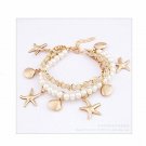 Vogue Pearl Star Pattern Bracelet Green
