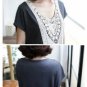 Comfortable Lace Embellished Maternity Dress Deep Grey