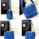 Vogue Pure Color Chain Bucket Bag Wine Red