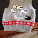 Robert Scott 100% Ahetland Wool Sheep Vest. Too Cute! Size 36 Medium