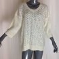 NWT Willow Bay Vanilla Glitter 3/4 Sleeve Openwork Knit Sweater, Extra Large