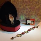 New Betty Boop Silver Tone Faux Diamond Watch and Charm Bracelet