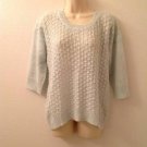 NWT Willow Bay Lt. Blue with Silver Sparkly 3/4 Sleeve Knit Sweater, Medium