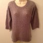 NWT Willow Bay Silver Sparkly 3/4 Sleeve Knit Sweater, Medium