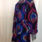 Bisou Bisou Scoop Neck Long Sleeve Geometric Print Tunic Jersey Dress, Size 4