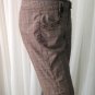 DKNY Juniors Brown Cream Plaid Low Rise Bermuda Walking Shorts, Size 9