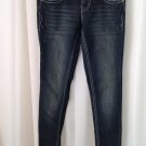 New Amethyst Juniors Carly Low Rise Skinny Embellished Embroidered Jeans, Size 3