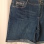 NWT Style & Co. Plus Size Blue Embroidered Embellished Cuffed Denim Shorts, 18
