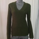 NWT Idaisy Juniors Olive Green Knit Pullover Sweater, Size Large