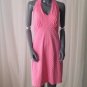 NWT Talbots Pink White Polka Dot Halter Sundress, Size Small Petite