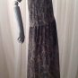 NWOT Mossimo Black Brown Sheer Sleeveless Tribal Drop Waist Maxi Dress, Size XL