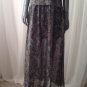 NWOT Mossimo Black Brown Sheer Sleeveless Tribal Drop Waist Maxi Dress, Size XL