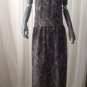 NWOT Mossimo Black Brown Sheer Sleeveless Tribal Drop Waist Maxi Dress, Size XL