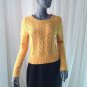 NWT Juniors Boy Meets Girl Mustard Cable Knit Cropped Sweater, Size Medium