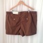 NWT Sonoma Life Style Brown Plus Size Modern Fit Shorts, 20W