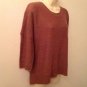 NWT Willow Bay Vintage Rose Gold Crew Neck Sweater with Zipper, Large